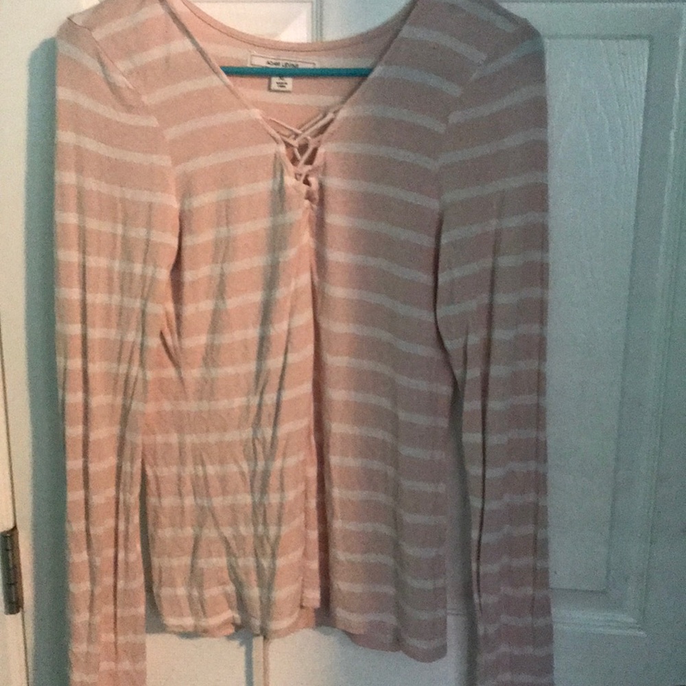 Adam Levine long sleeve striped shirt